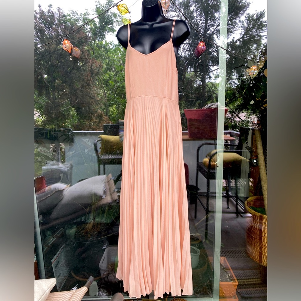 ASOS size 12 pink spaghetti cross strap dress